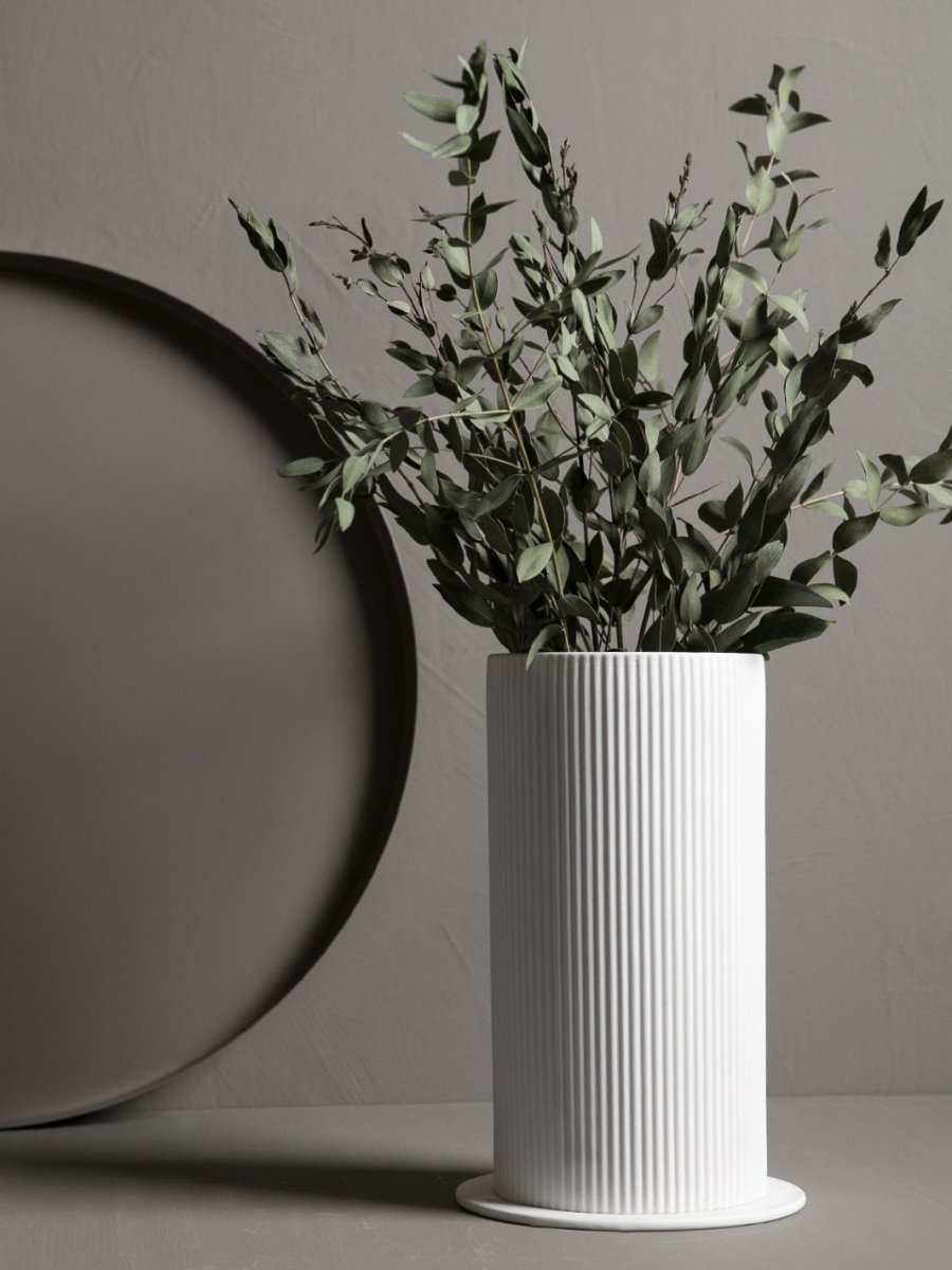 Ede White Ceramic Vase - Stanley and Floyd