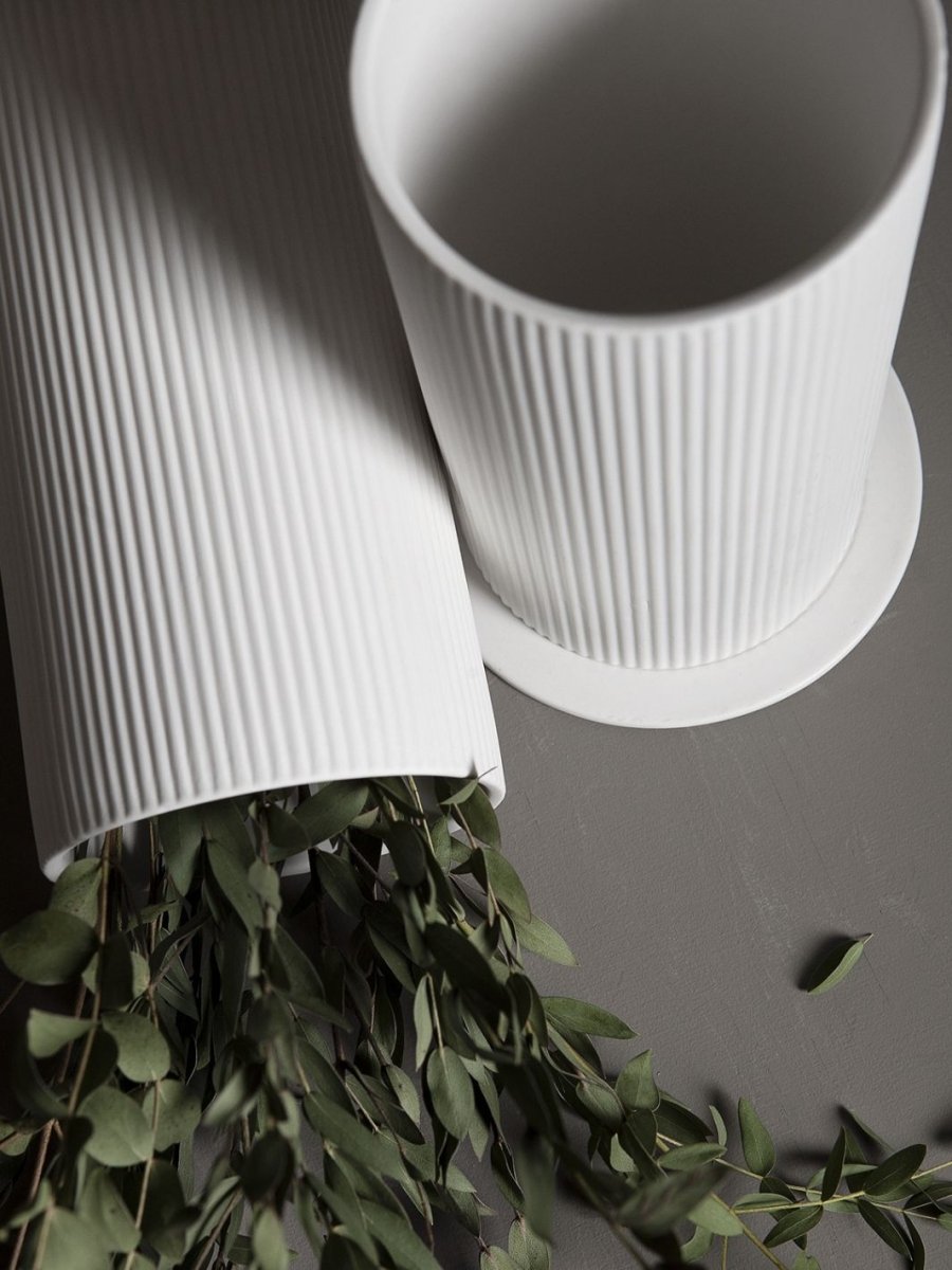 Ede White Ceramic Vase - Stanley and Floyd