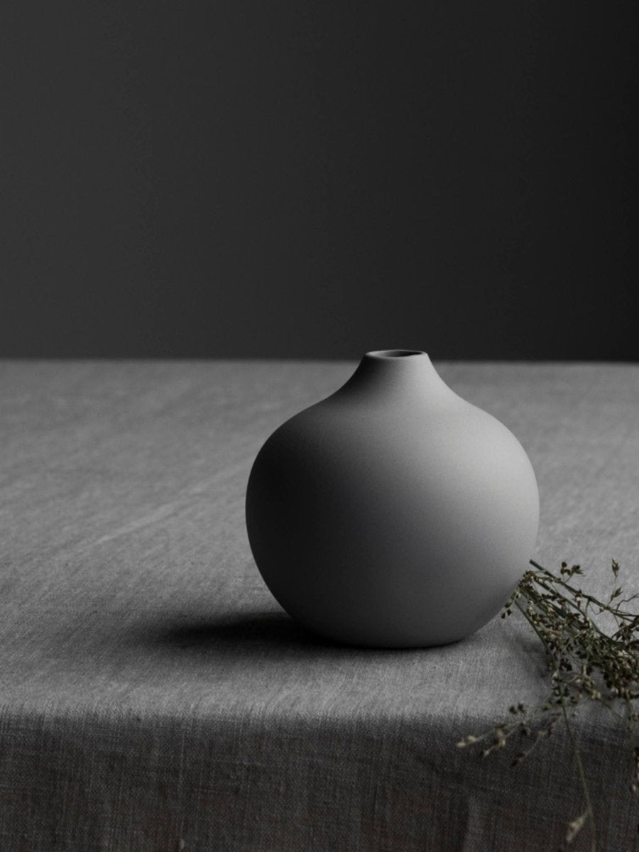 Round Light-Grey Bud Vase - Stanley and Floyd