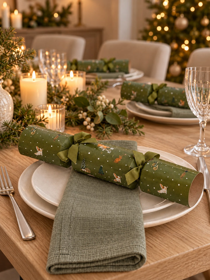 Green Linen Napkins (set of 4)
