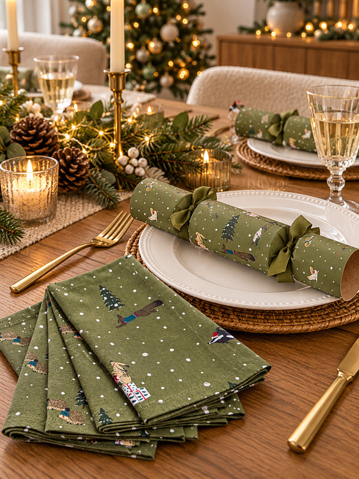Festive Forest Christmas Napkins (Set of 4)