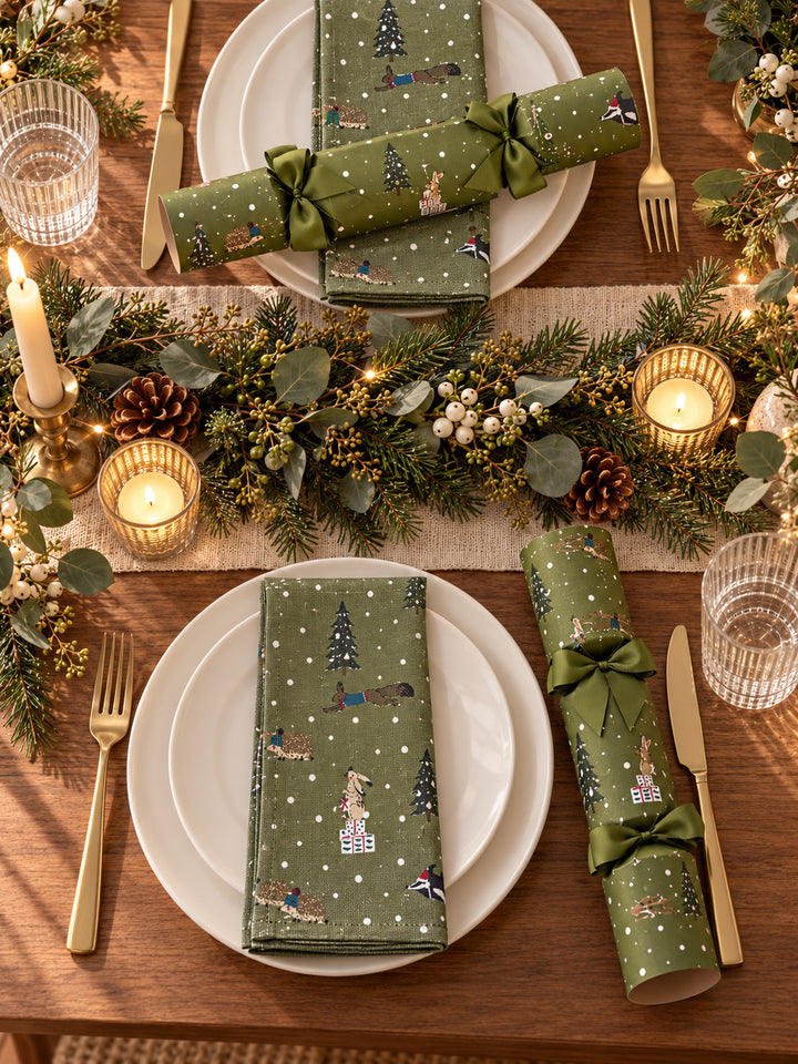 Festive Forest Christmas Napkins (Set of 4)