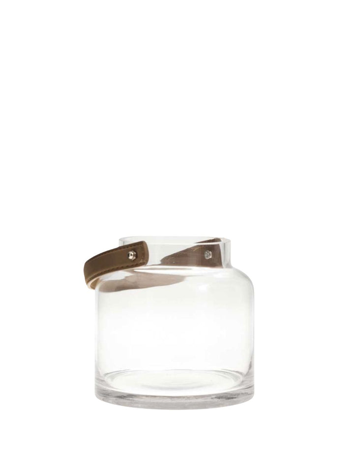 Hultsbruk Clear Glass Lantern with Faux Leather Handle - 2 sizes