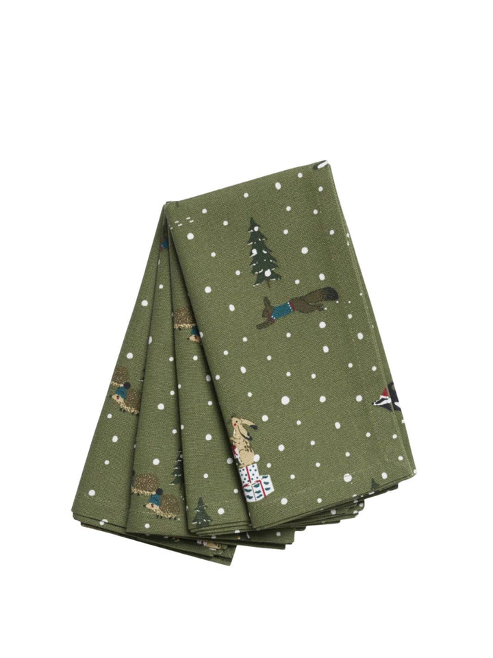 Festive Forest Christmas Napkins (Set of 4)