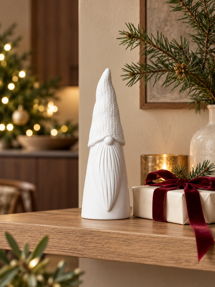 White Ceramic Santa – Medium, 19cm