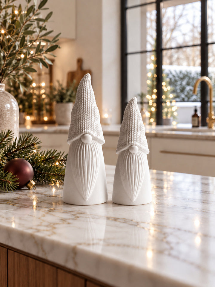 White Ceramic Santa – Medium, 19cm