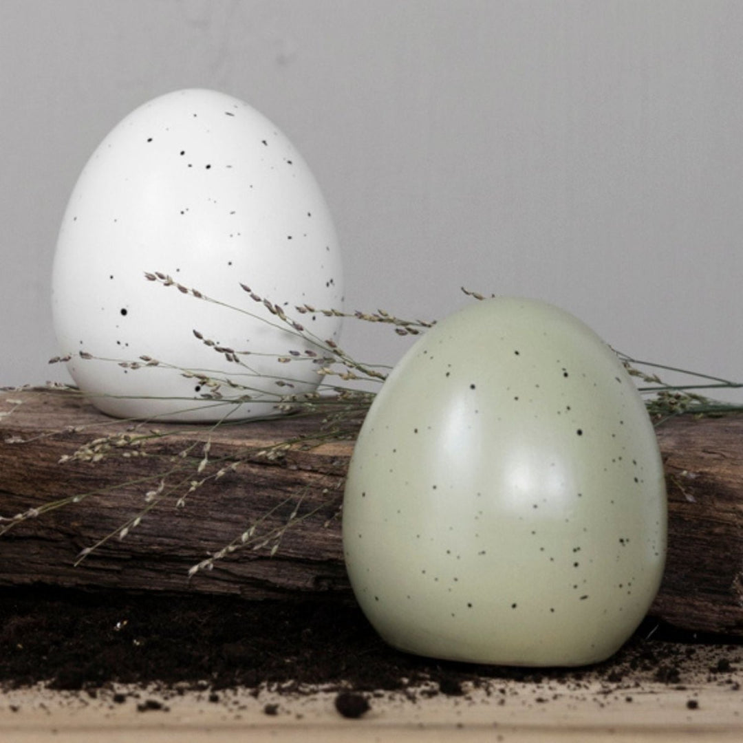 Large Ceramic Egg Decoration - Stanley and Floyd