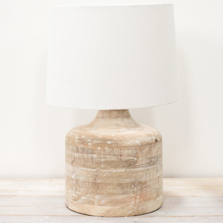Mango Wood Table Lamp - Stanley and Floyd