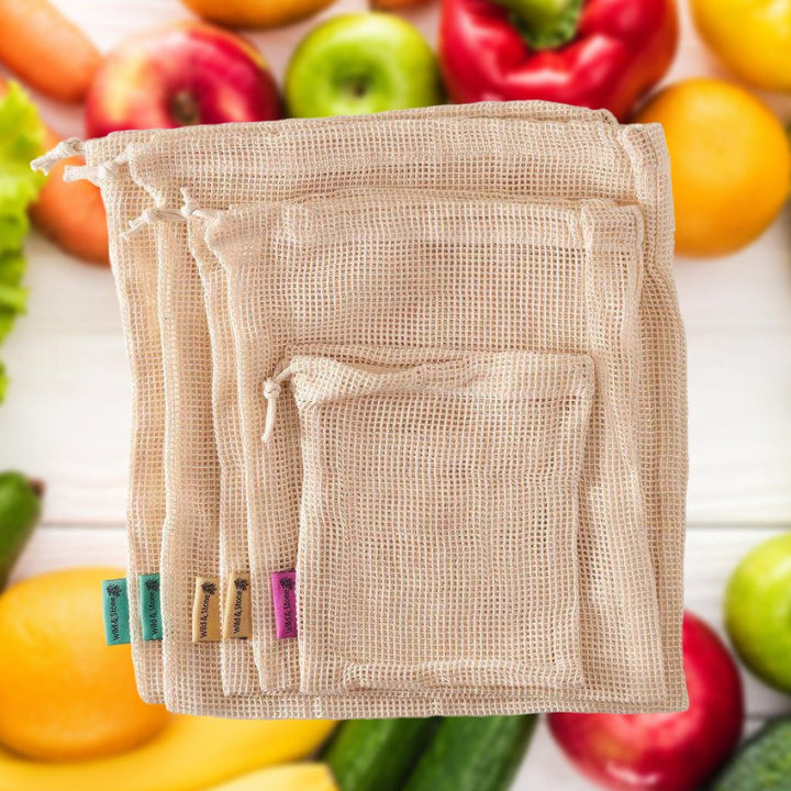 Reusable Mesh Produce Bags - 3 Pack - Stanley and Floyd